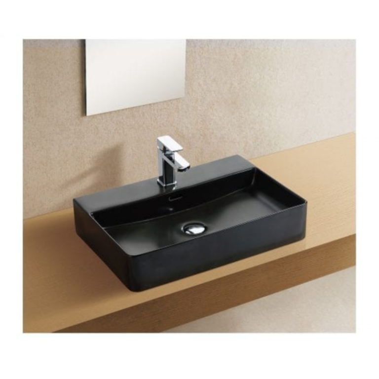 Matt Black Countertop Art Basin - Solid Surface-JB2173-S