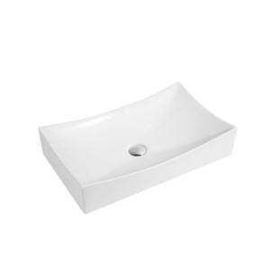 White Rectangle Countertop Basin 660*400*140mm – Ceramic-118B