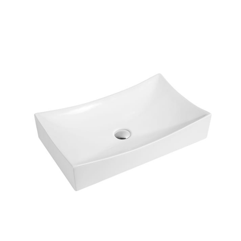 White Rectangle Countertop Basin 660*400*140mm - Ceramic-118B