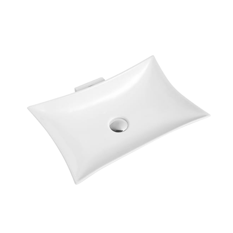 Premium White Square Countertop Basin - Ceramic-232