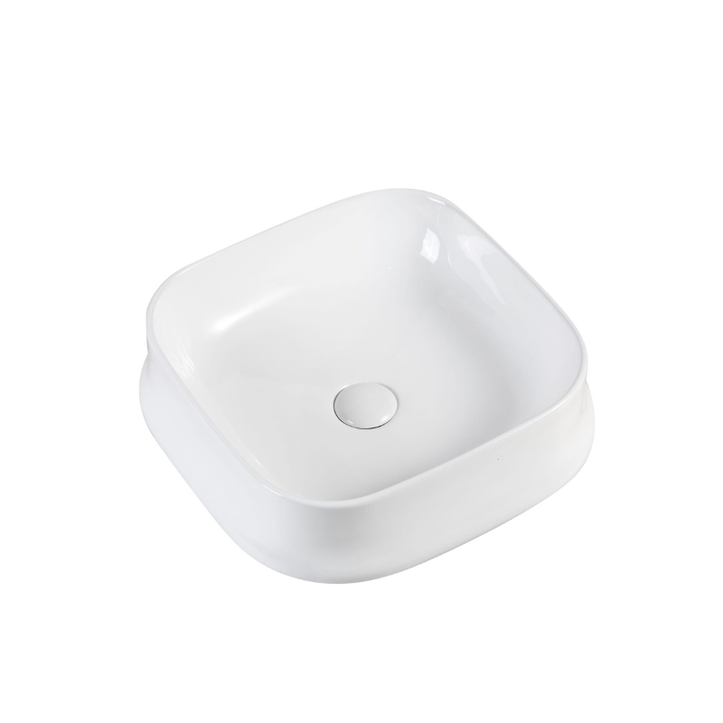 White Square Countertop Basin 460*460*135mm - Ceramic-267