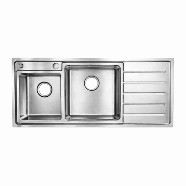 Premium Double Bowl Kitchen Sink 1160x500mm – Stainless Steel – JS657