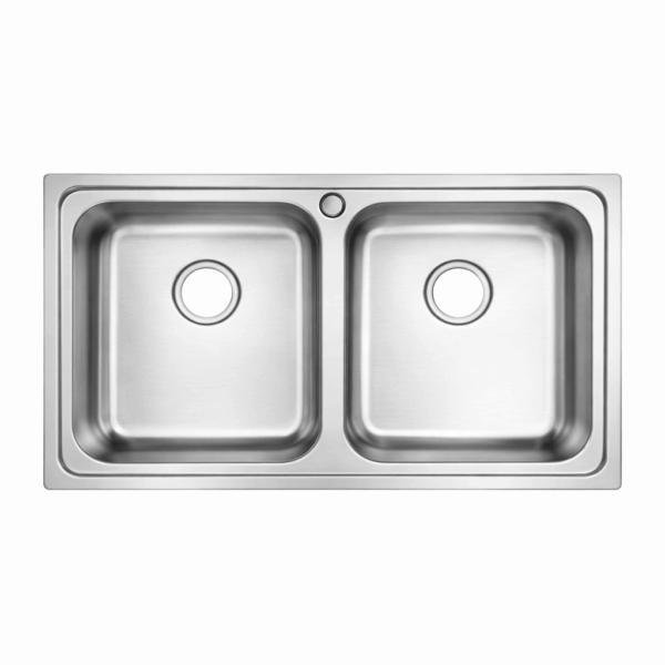 Premium Double Bowl Kitchen Sink 860x500mm – Stainless Steel -JS888-1