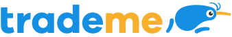 Trade Me logo with a blue kiwi bird.