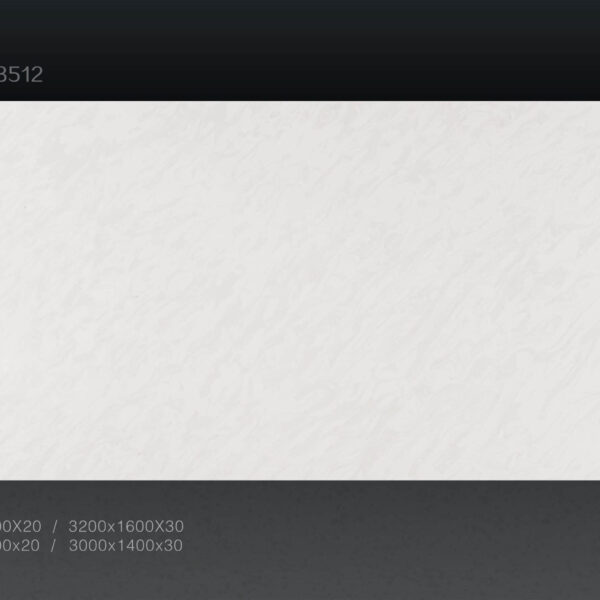 White textured surface with dimensions and product code 3512 displayed.