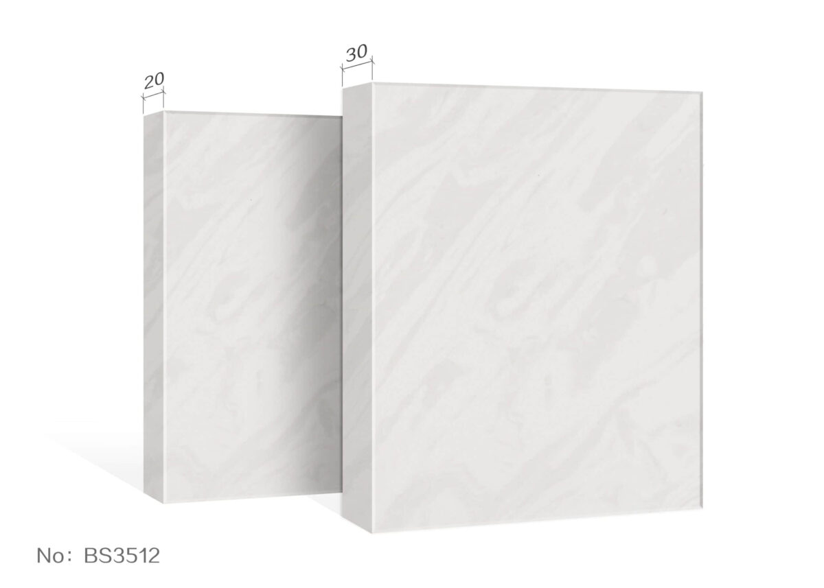 3512-2.jpg Marble-patterned kitchen panels with dimensions labeled 20 and 30.