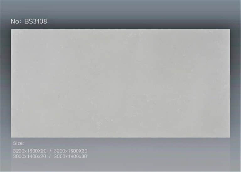 Engineered stone slab, Galassia Grigio, with dimensions and product number.
