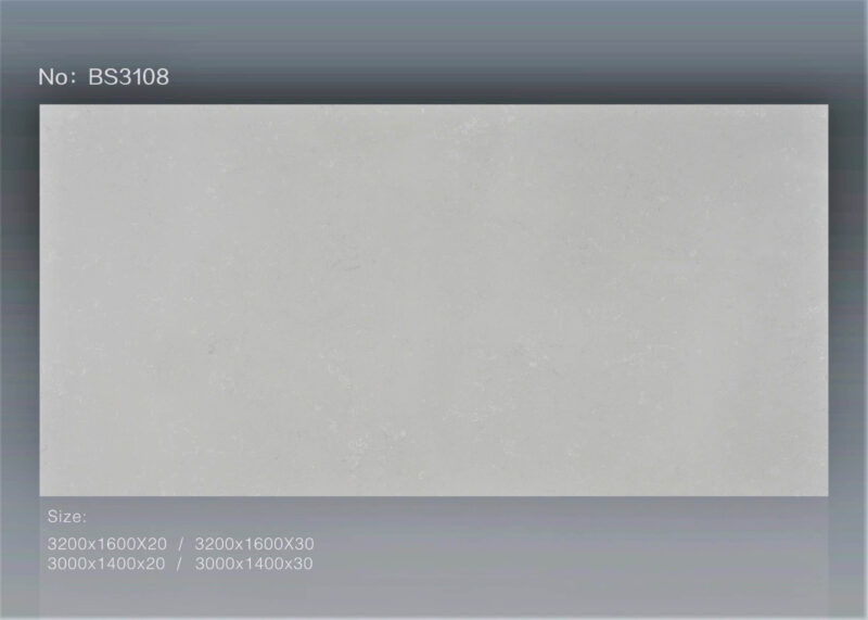 Engineered stone slab, Galassia Grigio, with dimensions and product number.
