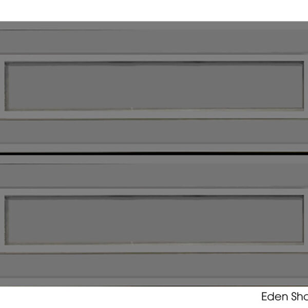Grey vanity cabinet with two drawers, Eden Shaker style.