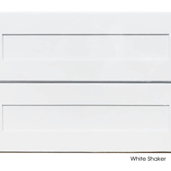 White shaker-style vanity with two drawers, 900mm width.