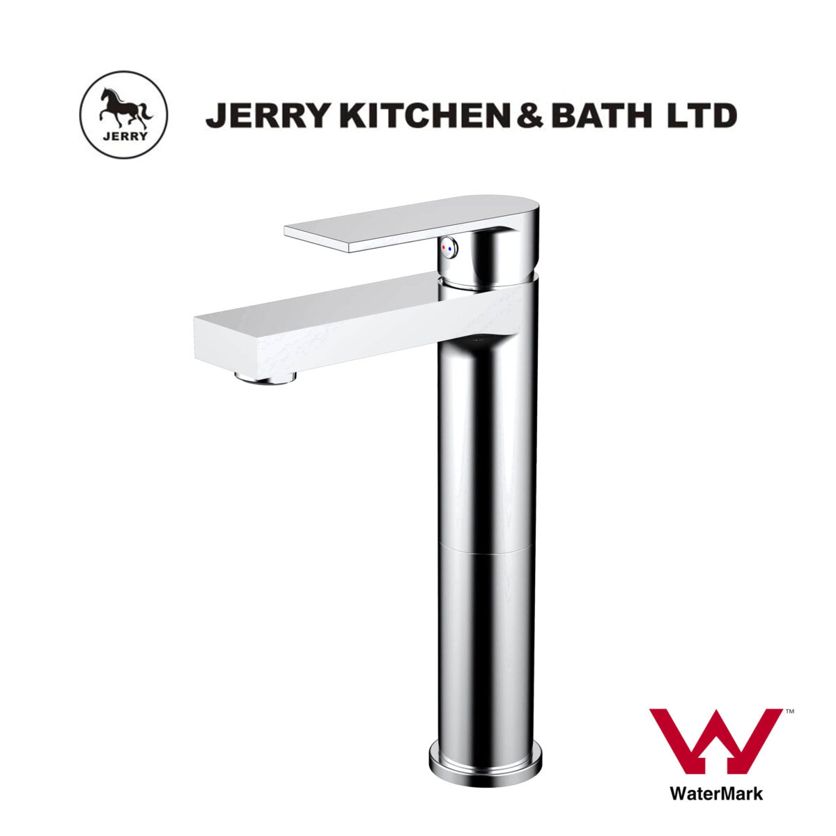 03-1359-4-150S Modern chrome faucet by Jerry Kitchen & Bath Ltd with WaterMark certification.
