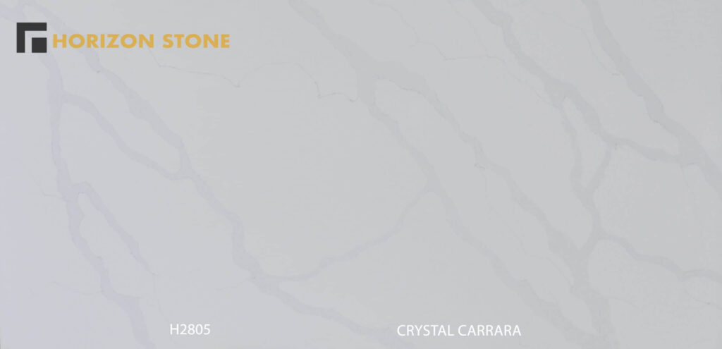 Engineered Stone H2805 Crystal Carrara with subtle veining.