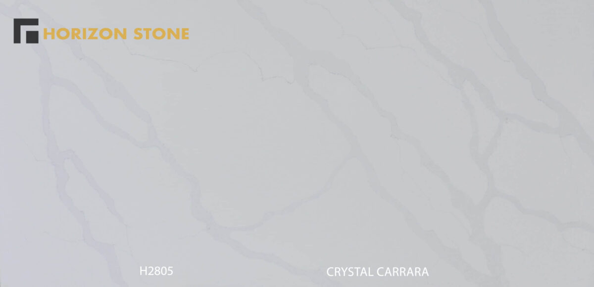 Engineered Stone H2805 Crystal Carrara with subtle veining.
