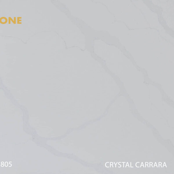 Engineered Stone H2805 Crystal Carrara with subtle veining.