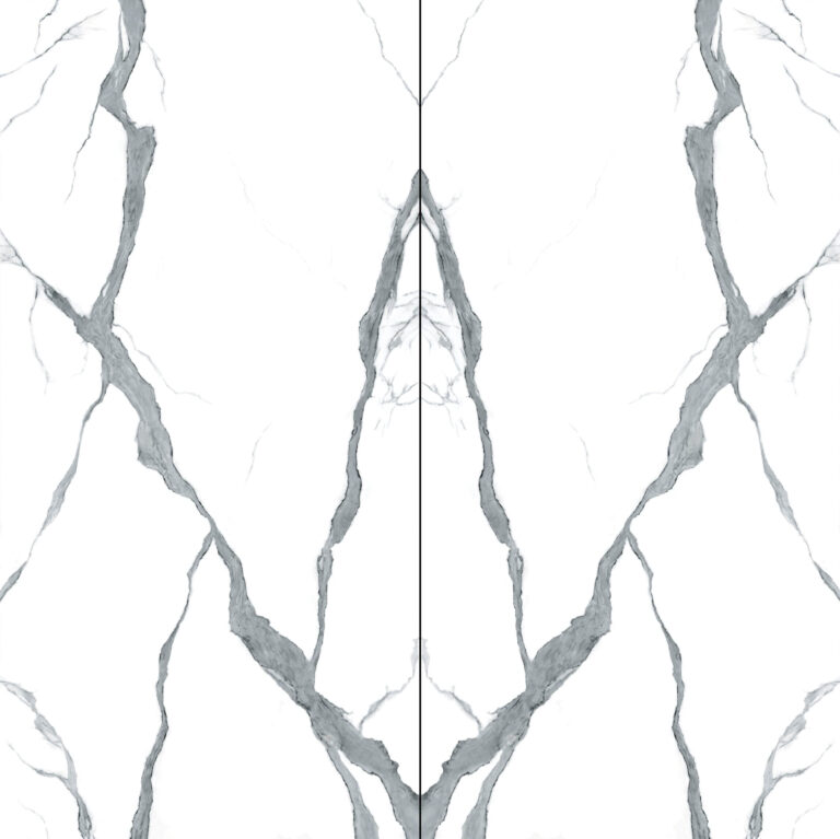 Marble countertop with gray veining pattern.