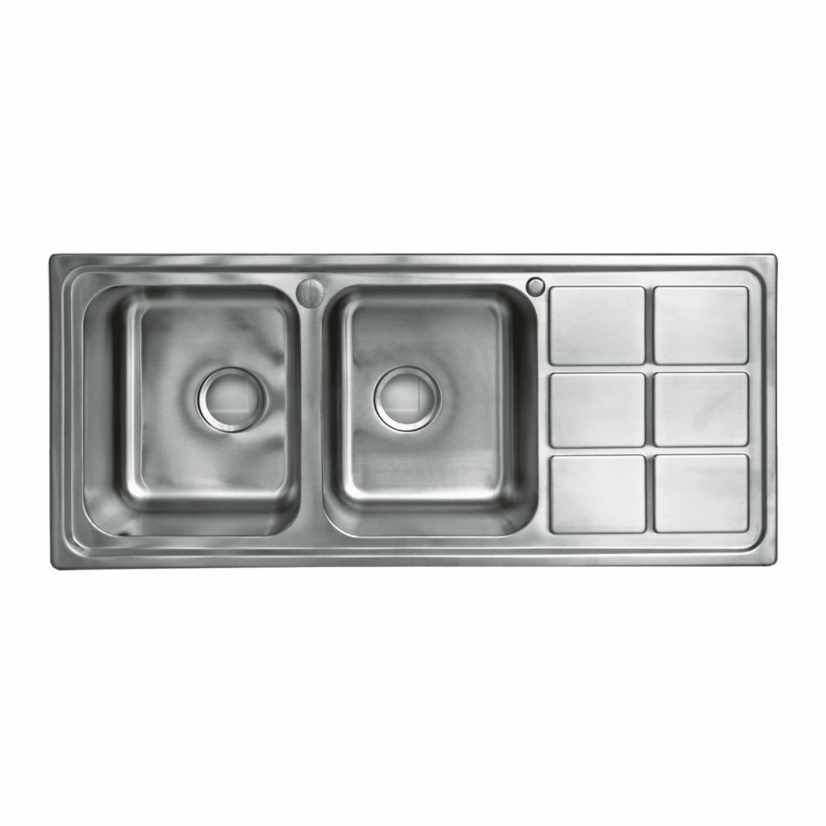JS894 Stainless steel double kitchen sink with drainer.