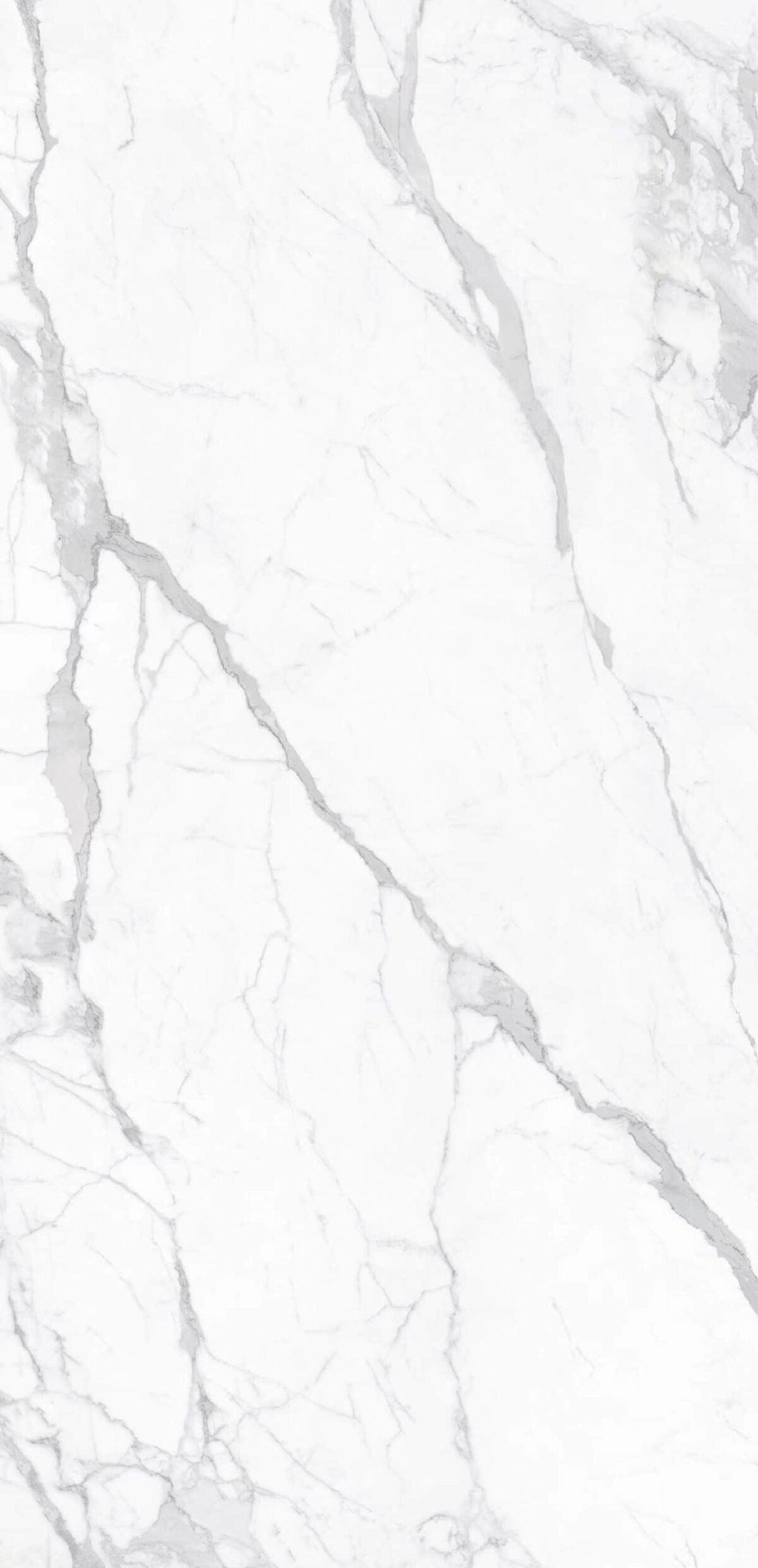 Sintered Stone Statuario Sintered stone Statuario slab with white and gray veining.