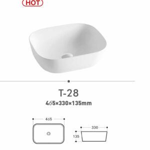 Square Basin ,Countertop Sink