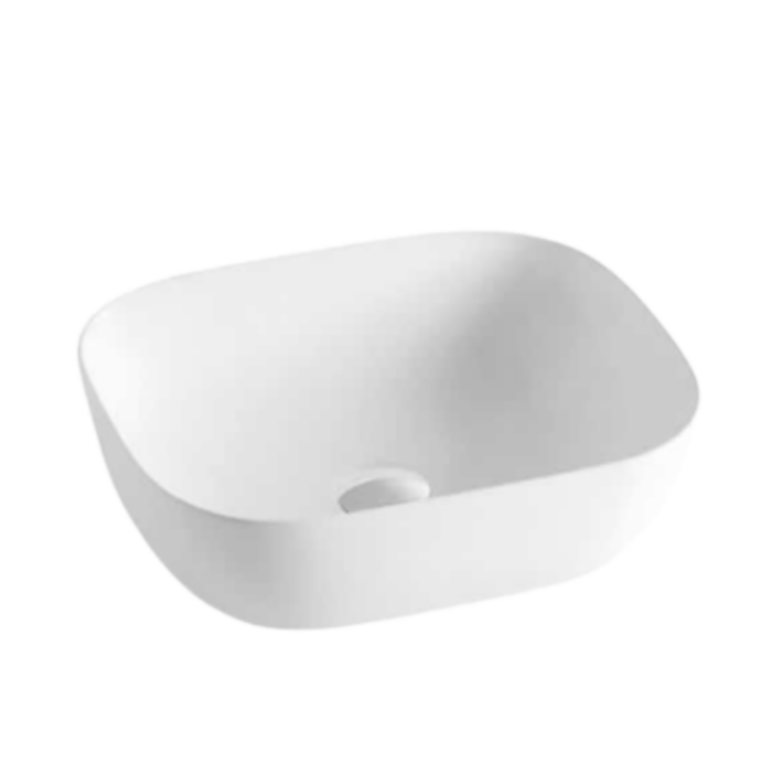White Countertop Oval-shaped Basin-Ceramic-T-28