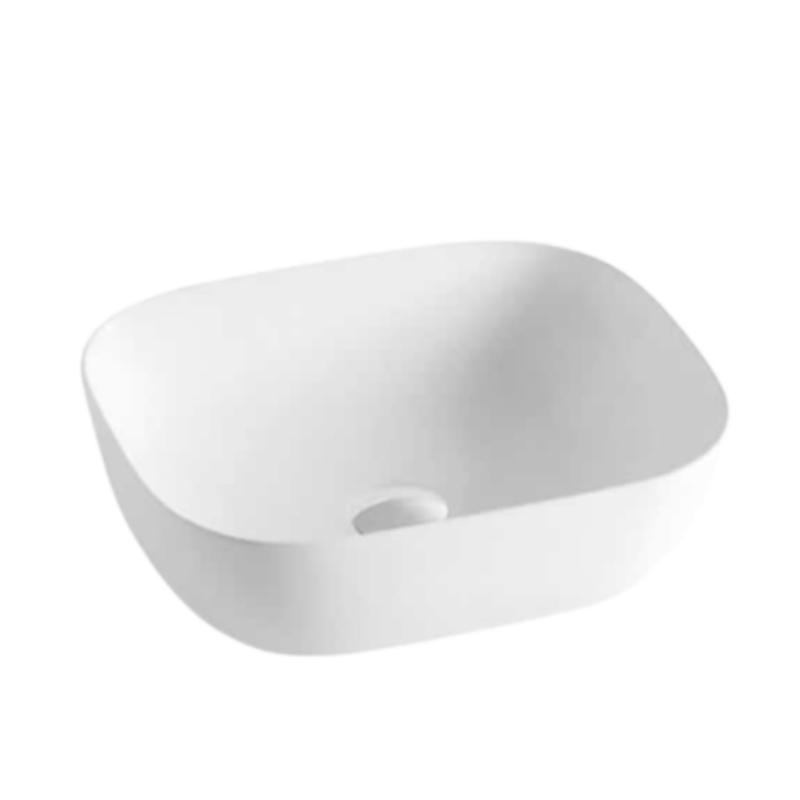 White Countertop Oval-shaped Basin-Ceramic-T-28