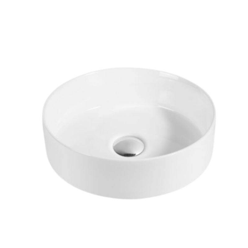 White Countertop Round Basin-Ceramic-G323