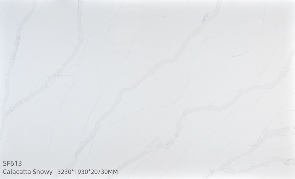 Silica Free Engineered Stone Calacatta Snowy Sf613