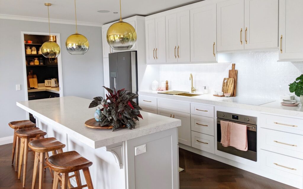 White classical Kitchen showcase