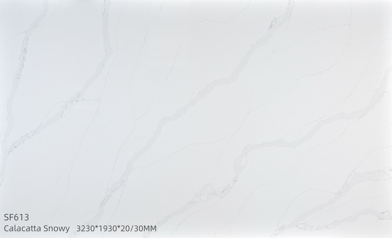 Silica Free Engineered Stone Calacatta Snowy Sf613